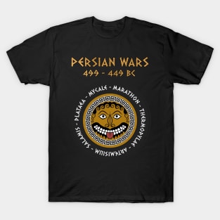 Greco Persian Wars Battles Ancient Greek History Gorgon Shield T-Shirt